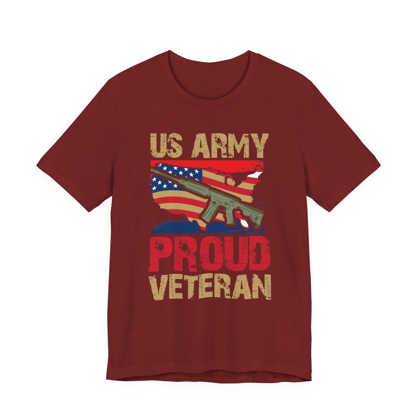 Army Veteran Patriotic Graphic Design Unisex Cotton T-Shirt v17