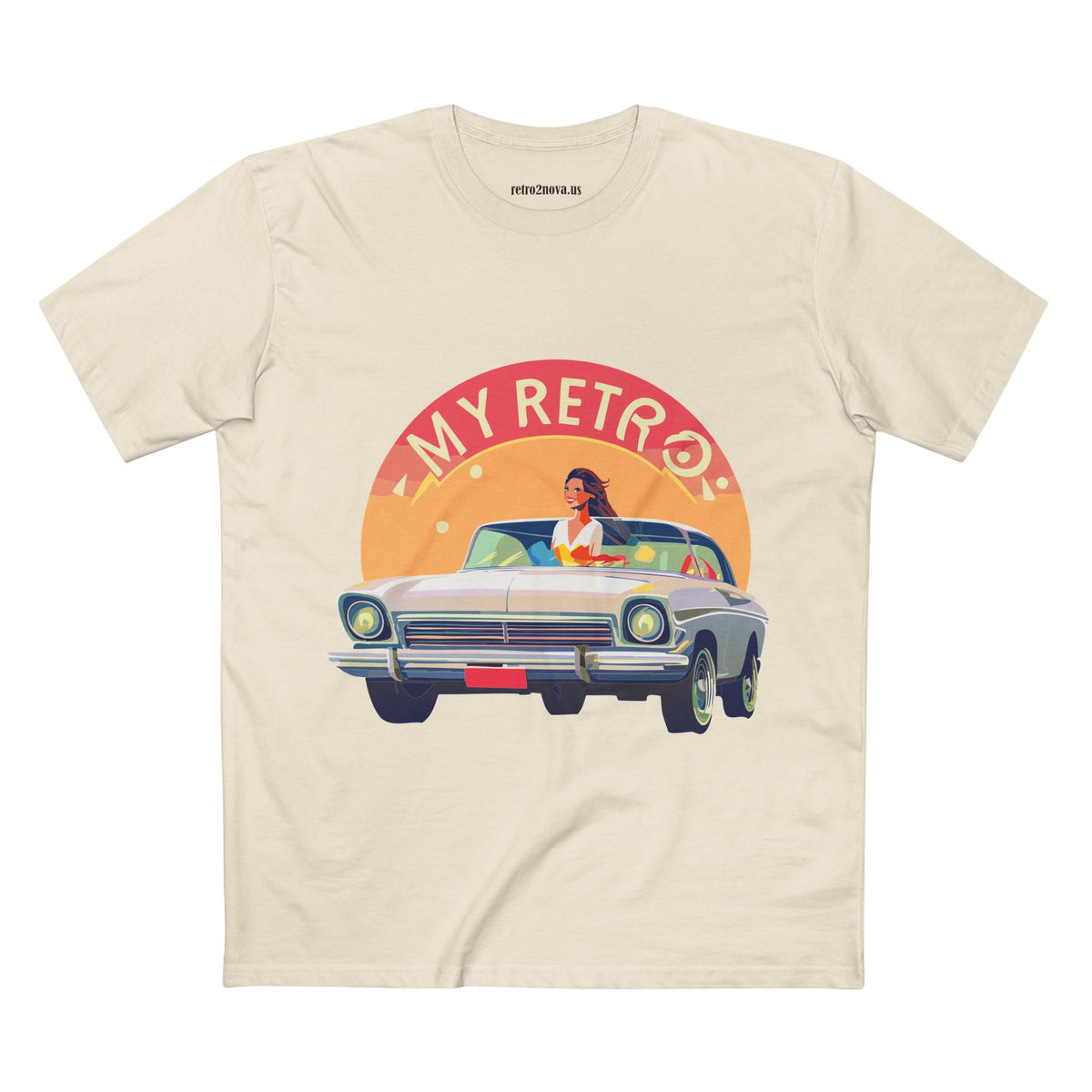 Retro Car Vintage Graphic Tee Staple Unisex 100 Cotton Tee Shirt - RC-26