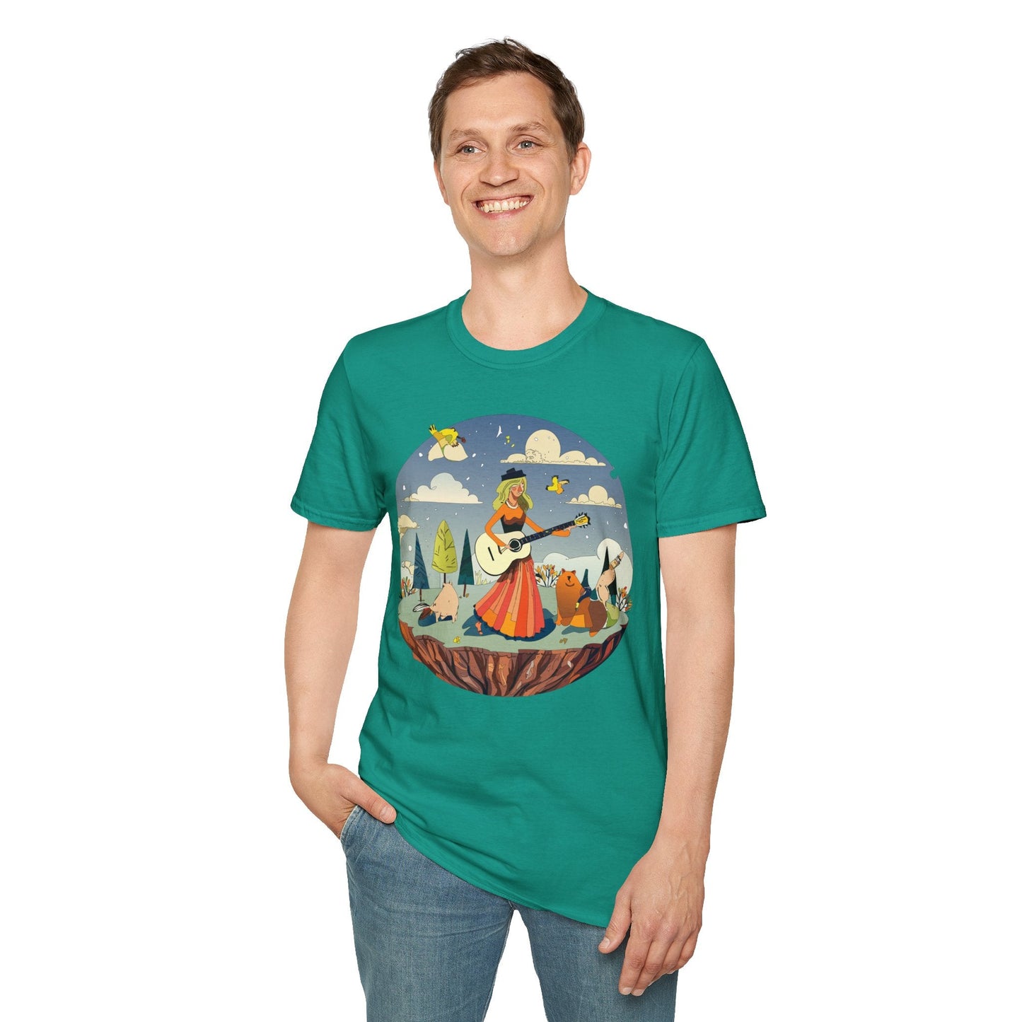 Womens Graphic T Shirt Art Design Tee Unisex SoftStyle Gildan 64000 100 Percent Cotton