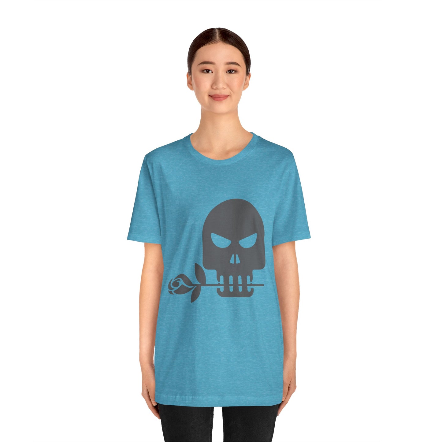 Unisex Cotton Tee Shirt with Skull