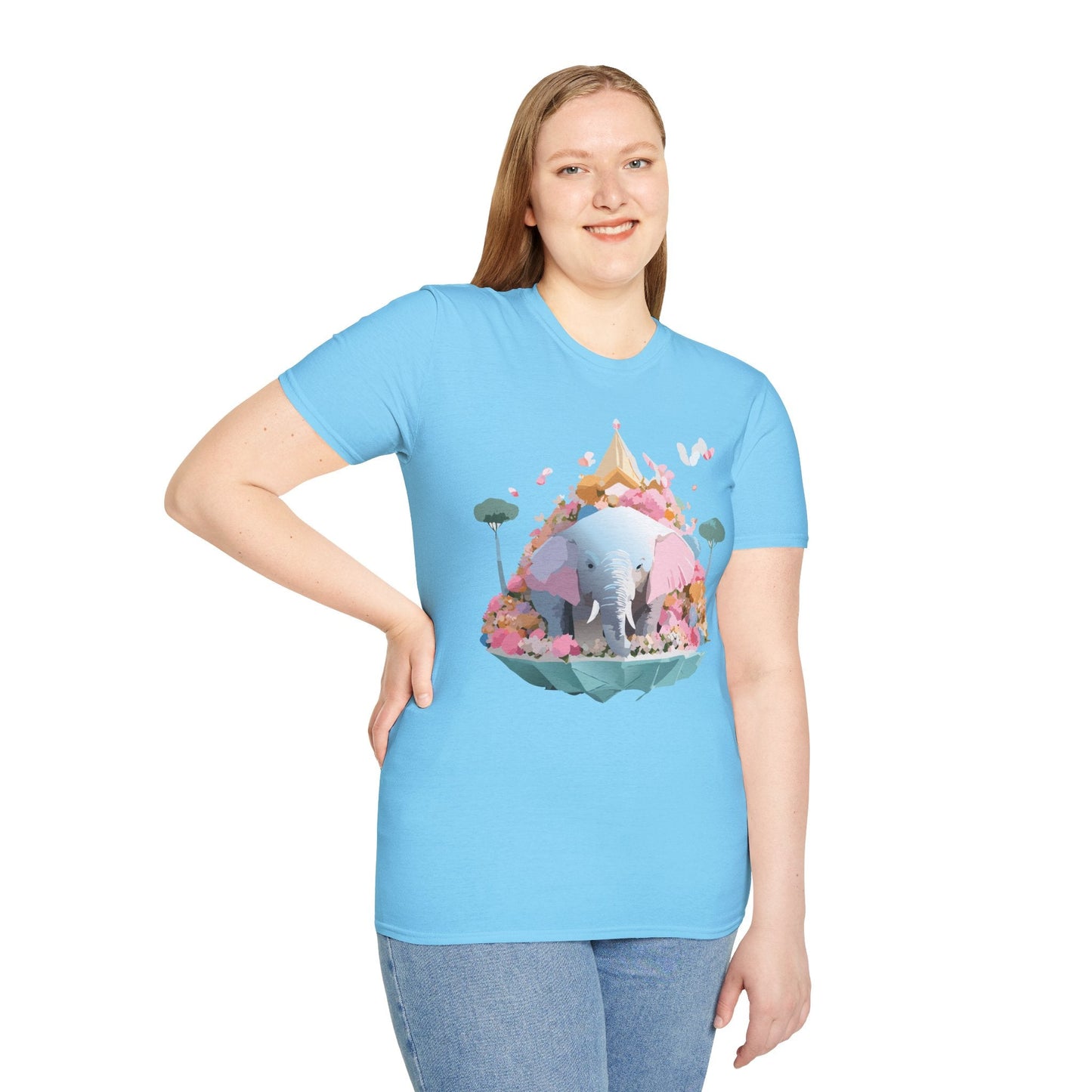 Elephant Graphic T Shirt For Animals Unisex Gildan Softstyle 64000 Cotton Tee Apparel