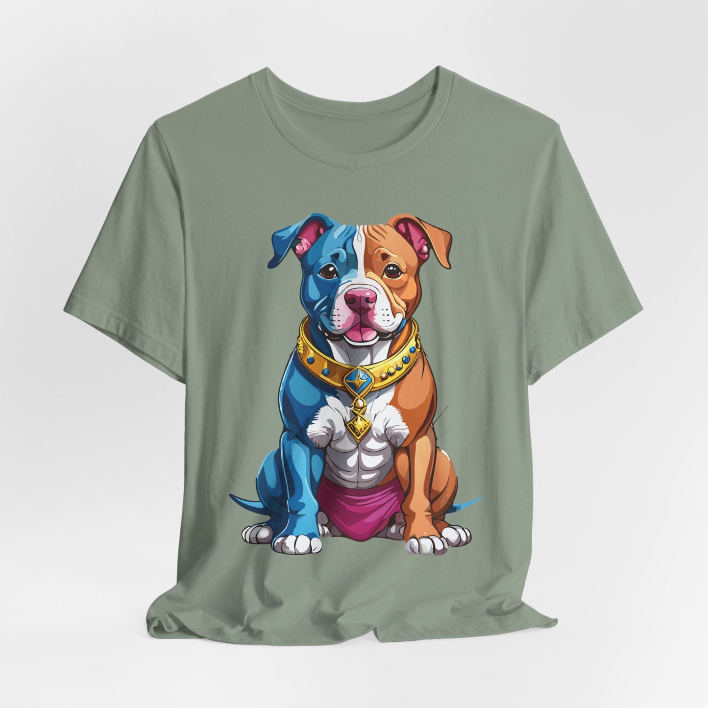 Unisex Animal Shirt Art Design Tee With Wild Animals Print Short Sleeve Jersey Tee