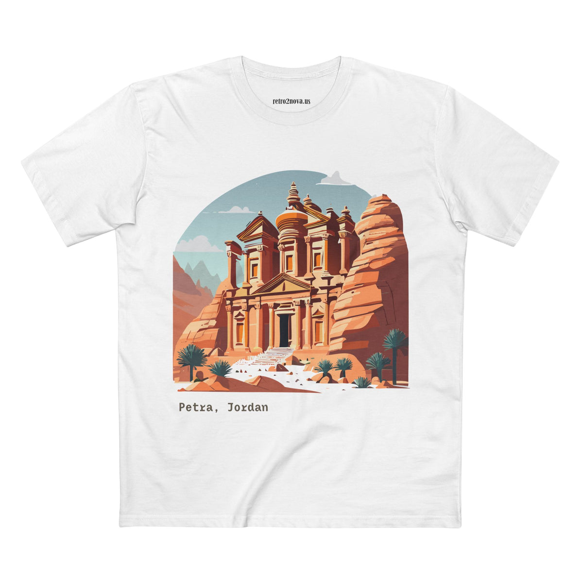 Petra Jordan Illustration Tee | Petra travel shirt, ancient rock city design