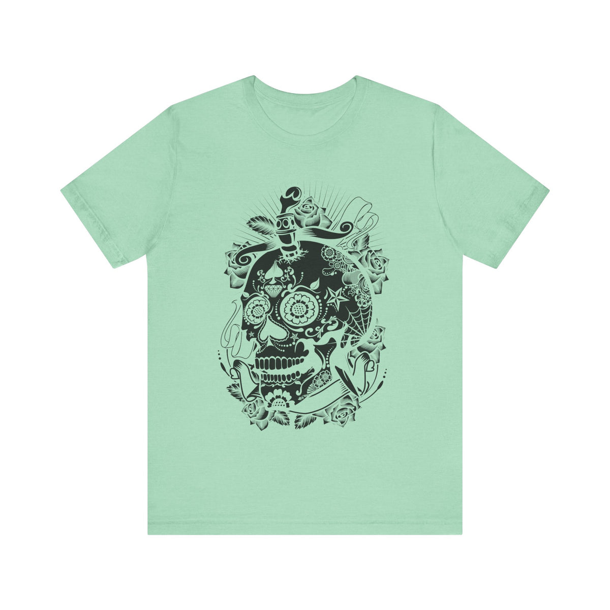 Camiseta unisex de algodón con calavera