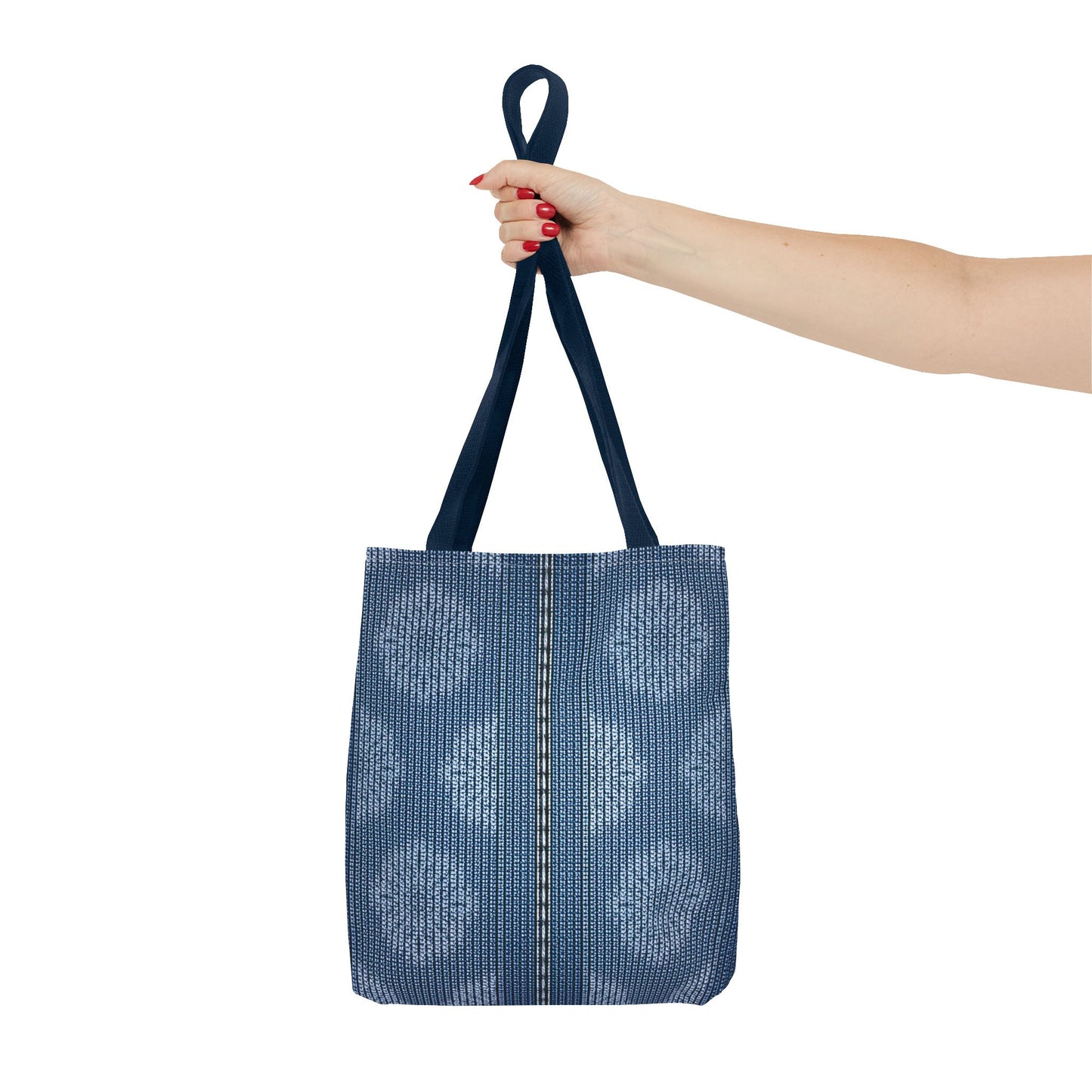Denim Fabric Imitation Print Unisex Canvas Bag Poly Spun 3 Sizes Tote Bag 109