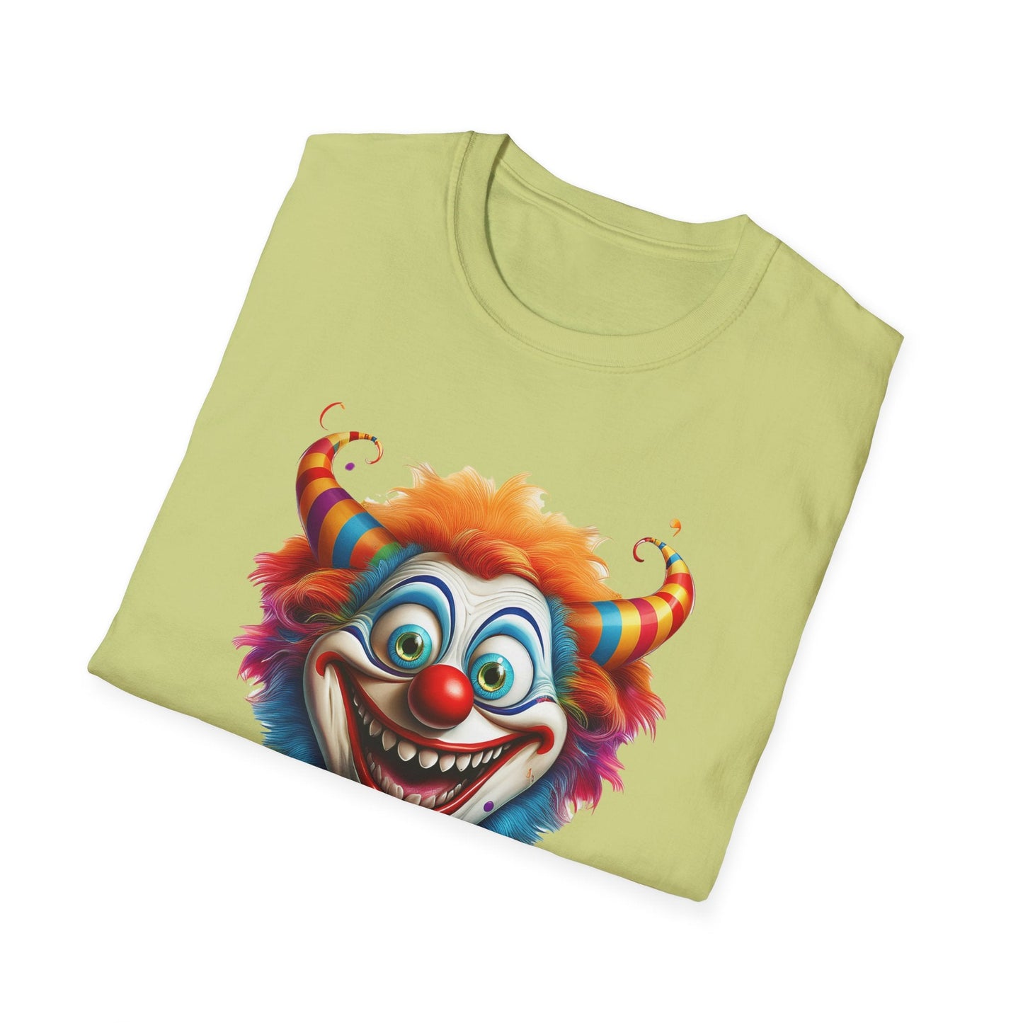 Unisex Clown Shirt Circus Tee Funny Man Shirt Scary Man Shirt Gildan Softstyle 64000