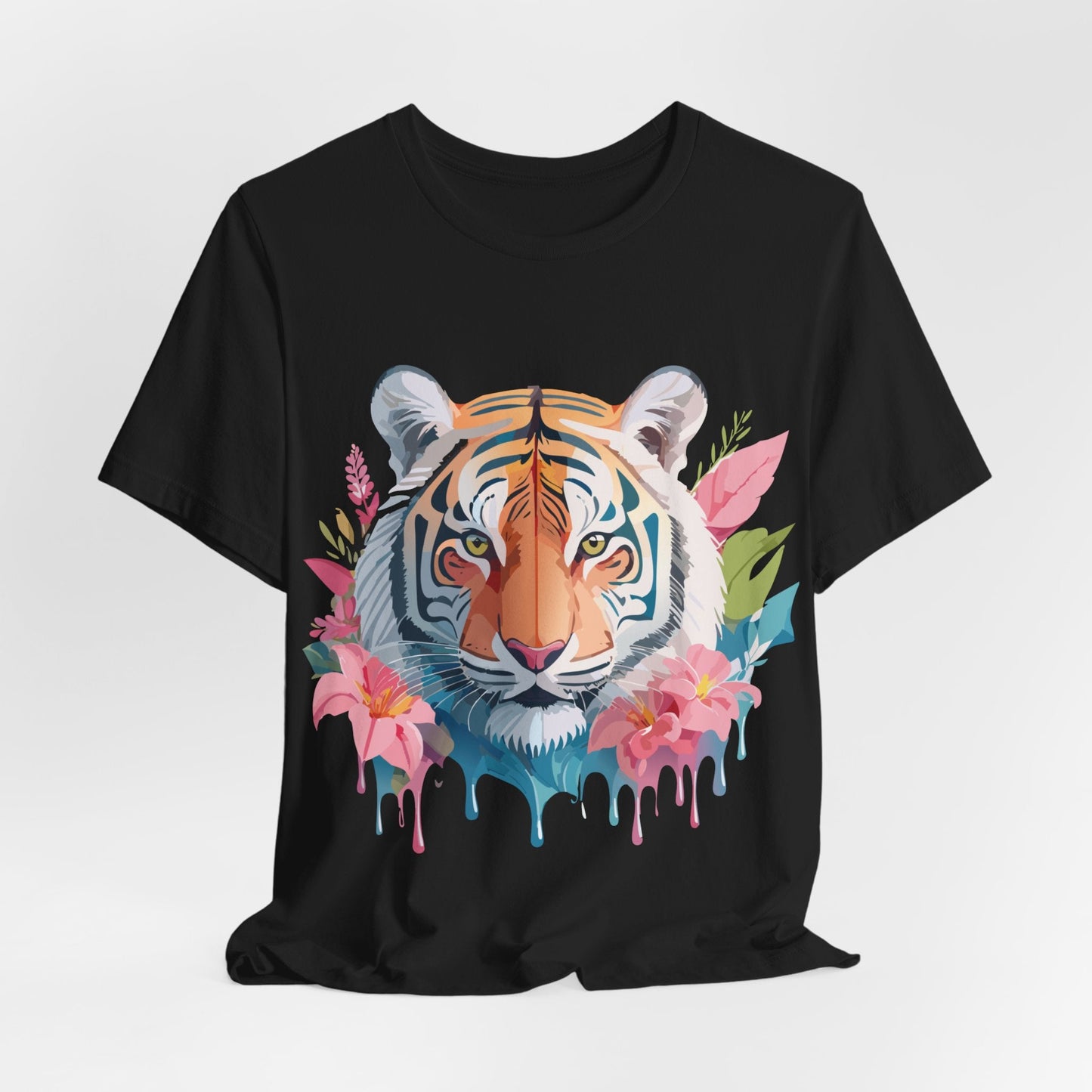 Tiger Graphic Unisex 100 Cotton Vintage Art with Animal Tee 13