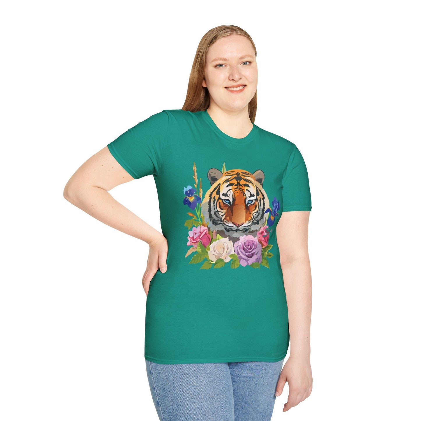 Unisex Tiger Shirt Softstyle Graphic Tee 100 Percent Cotton Apparel