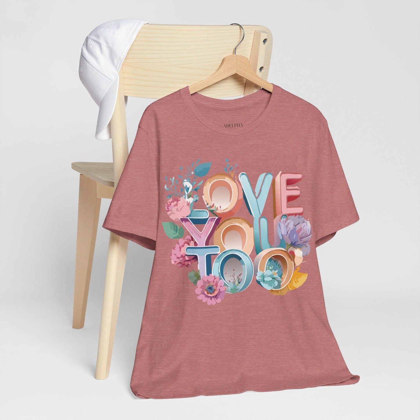 Valentine Day Graphic Unisex 100 Cotton Vintage Artwork with Love and Flower Design Tee 39