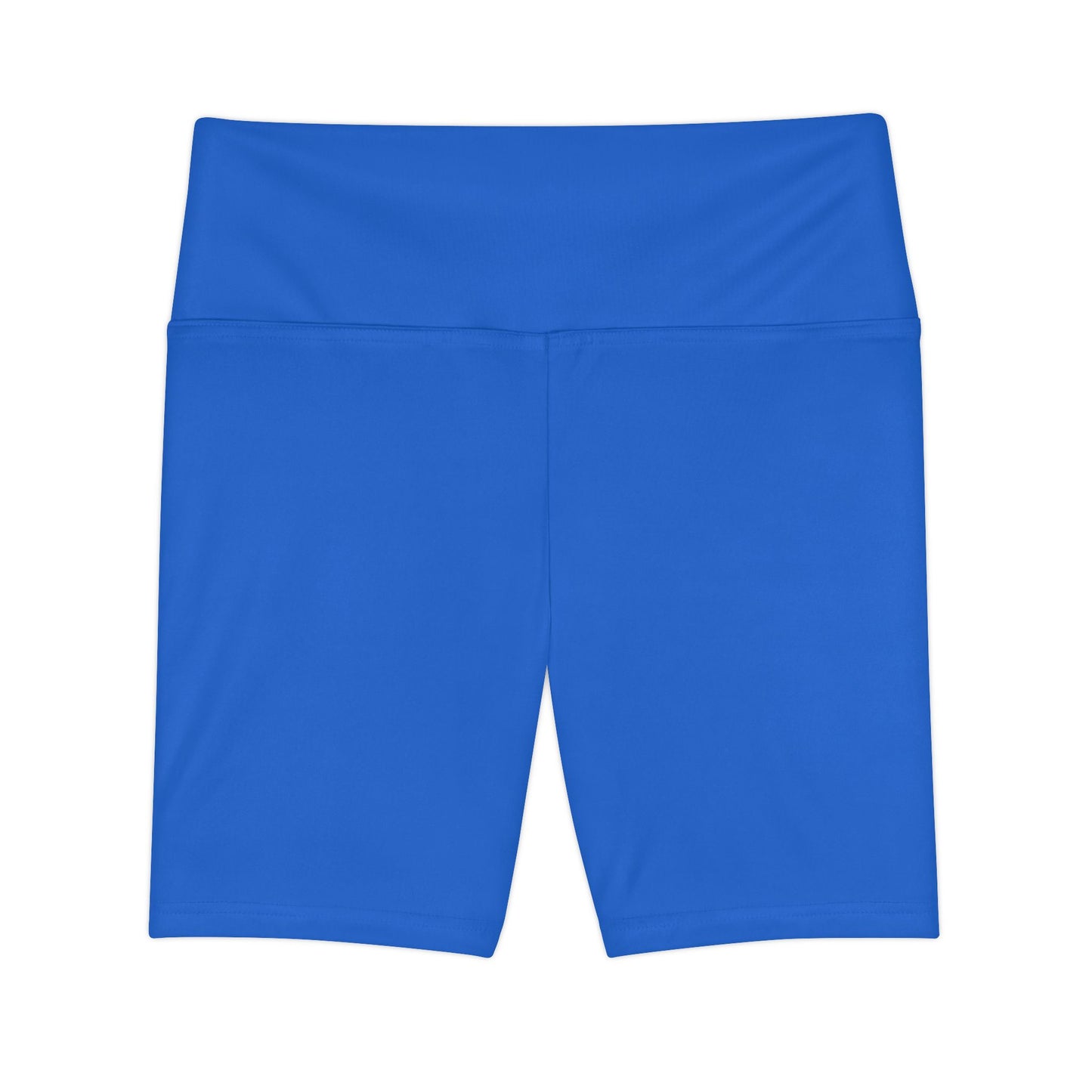 Sapphire Sky Blue Women's Workout Shorts — Solid High-Waist Biker Shorts for Exercise & Everyday Wear
