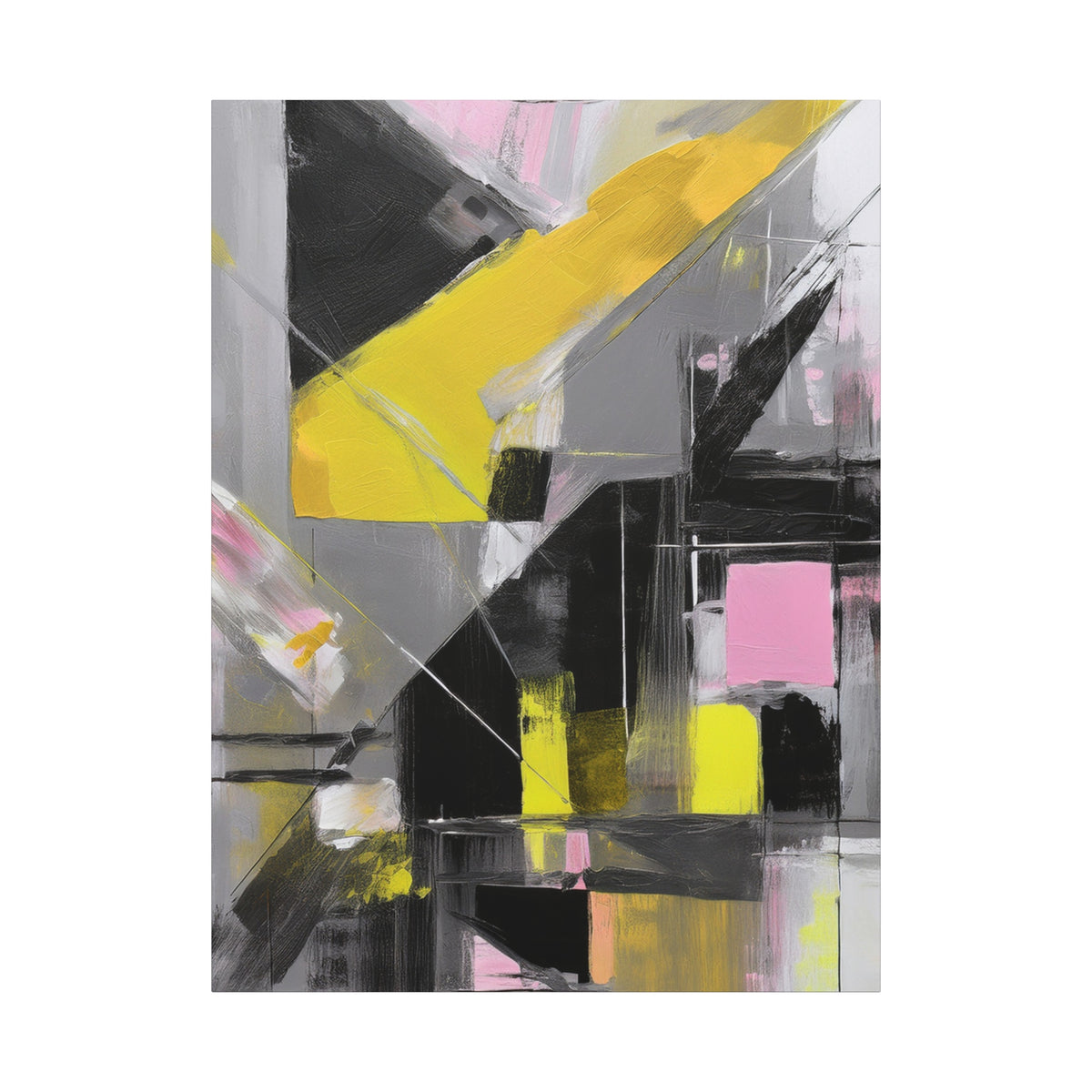 Abstract Geometric Painting Print Canvas 20x24,20x30,24x30 24x32,24x36,30x40 32x48,36x48,40x60 Pine-Wood Inner Frame ABS-38