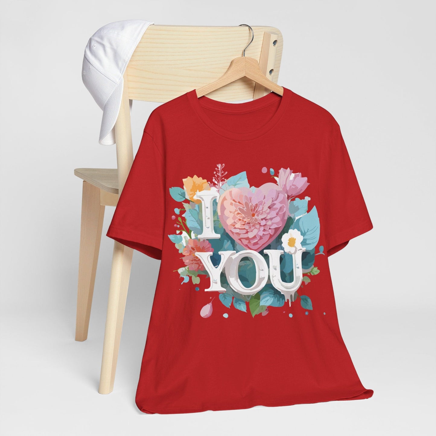 Valentine Day Graphic Unisex 100 Cotton Vintage Artwork with Love and Flower Design Tee 9