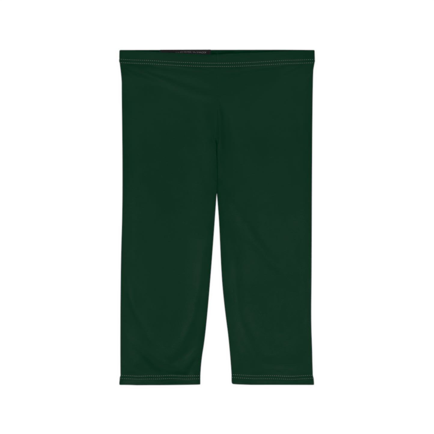 Evergreen Color Women's Brushed Suede Poly Span Casual Capri Leggings XS-2XL