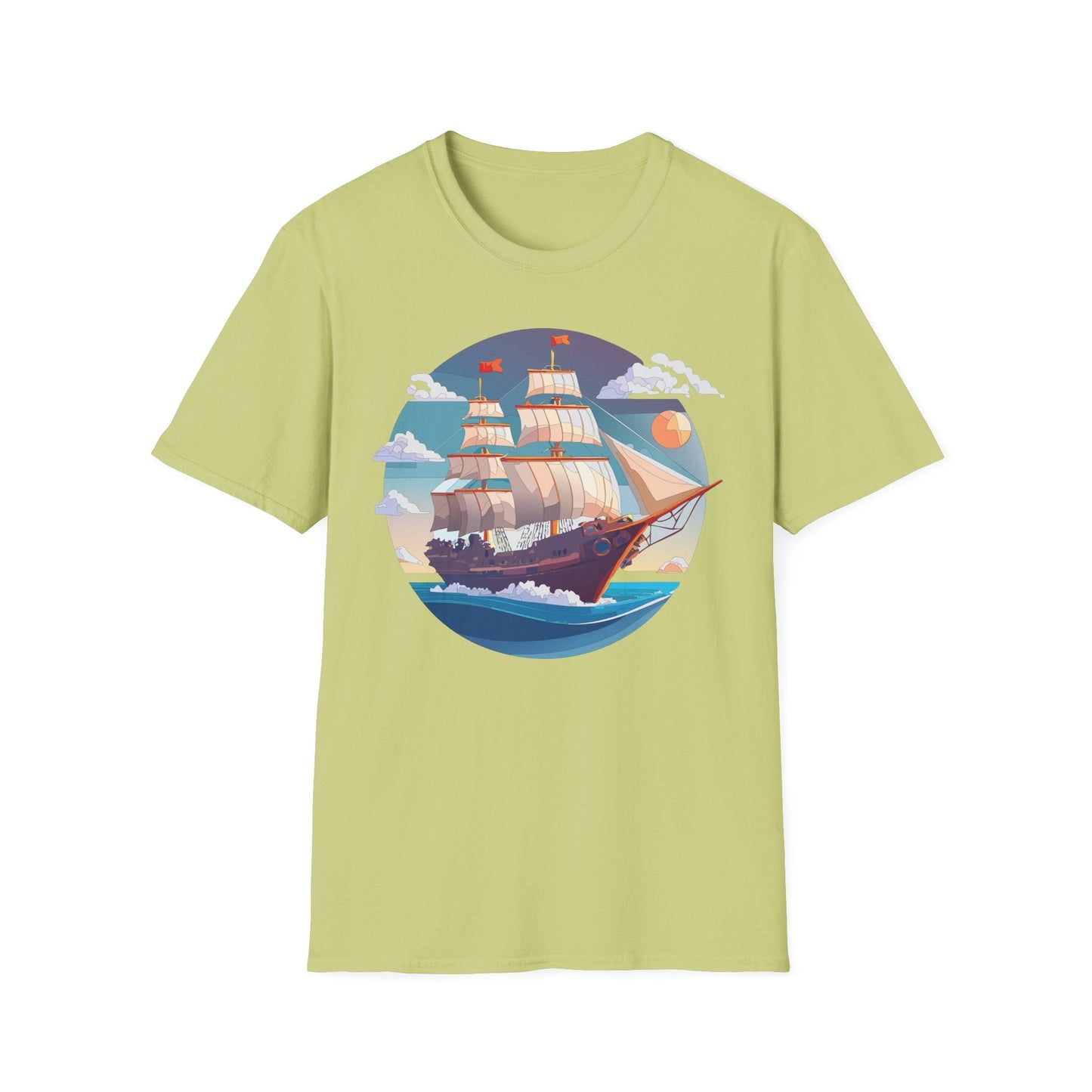 Nautical Ship T Shirts Frigate T Shirts Vessel Tee Shirt Unisex Softstyle T Shirt