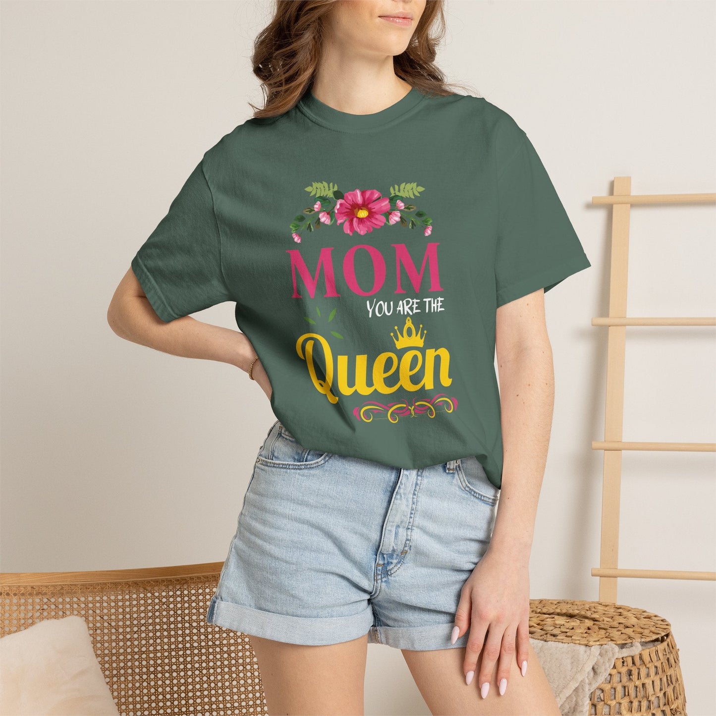 Mom T-shirt Mother's Day Mama Tee Unisex Comfort Colors Garment-Dyed Cotton h13