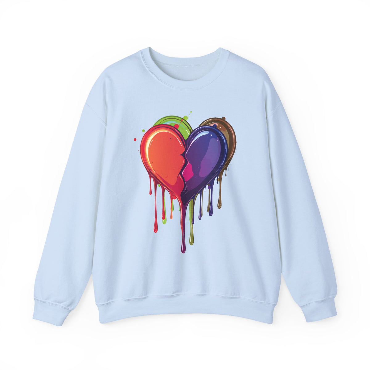 Heart Graphic Valentine's Day Sweatshirt Unisex 50/50 Cotton-Poly Sweatshirt w19