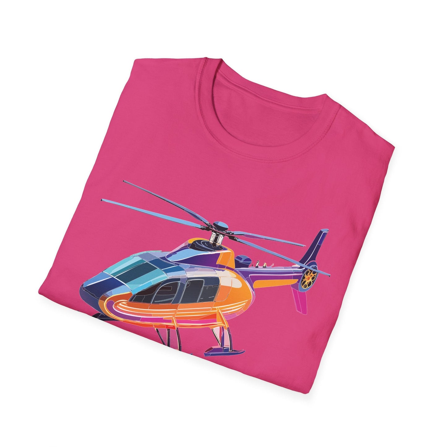 Chopper Helicopter Graphic Unisex Cotton Softstyle Short Sleeve Tee 9