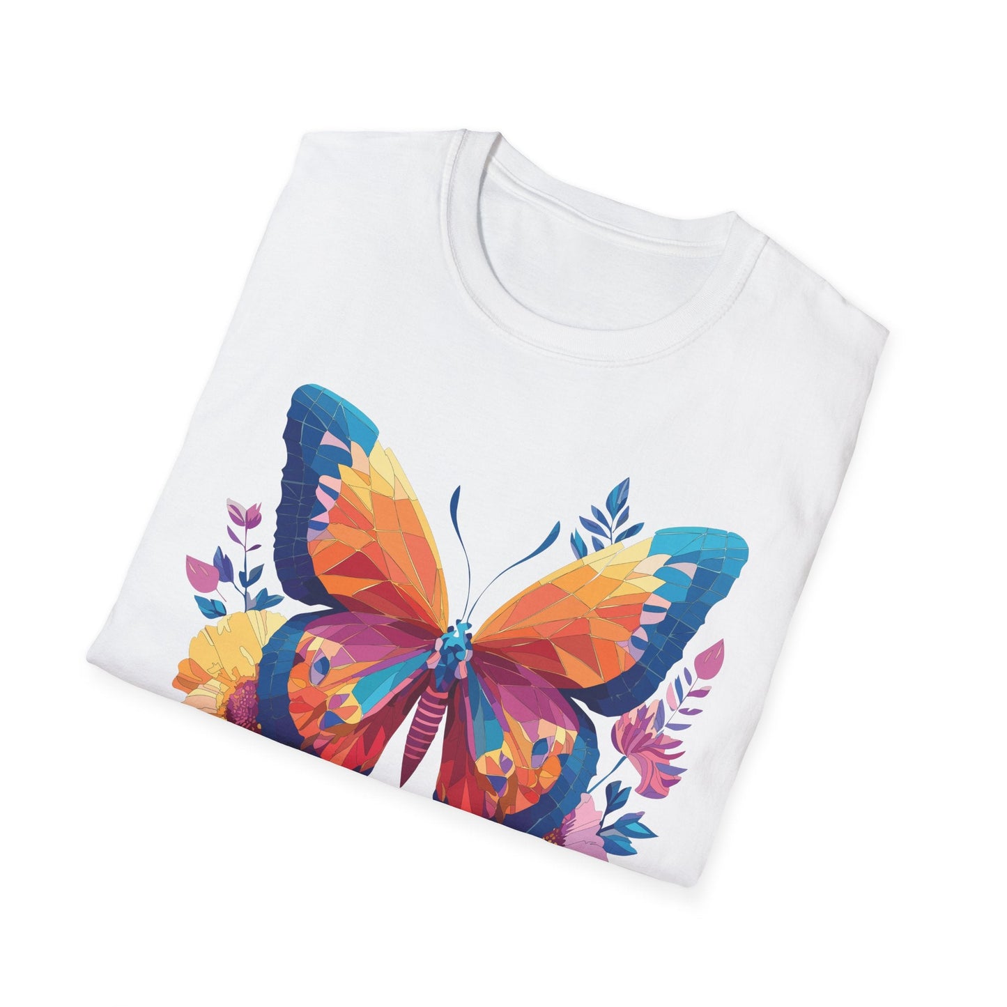 Butterfly Shirt Unisex Softstyle Short Sleeve Tee Monarch Butterfly 100 Percent Cotton