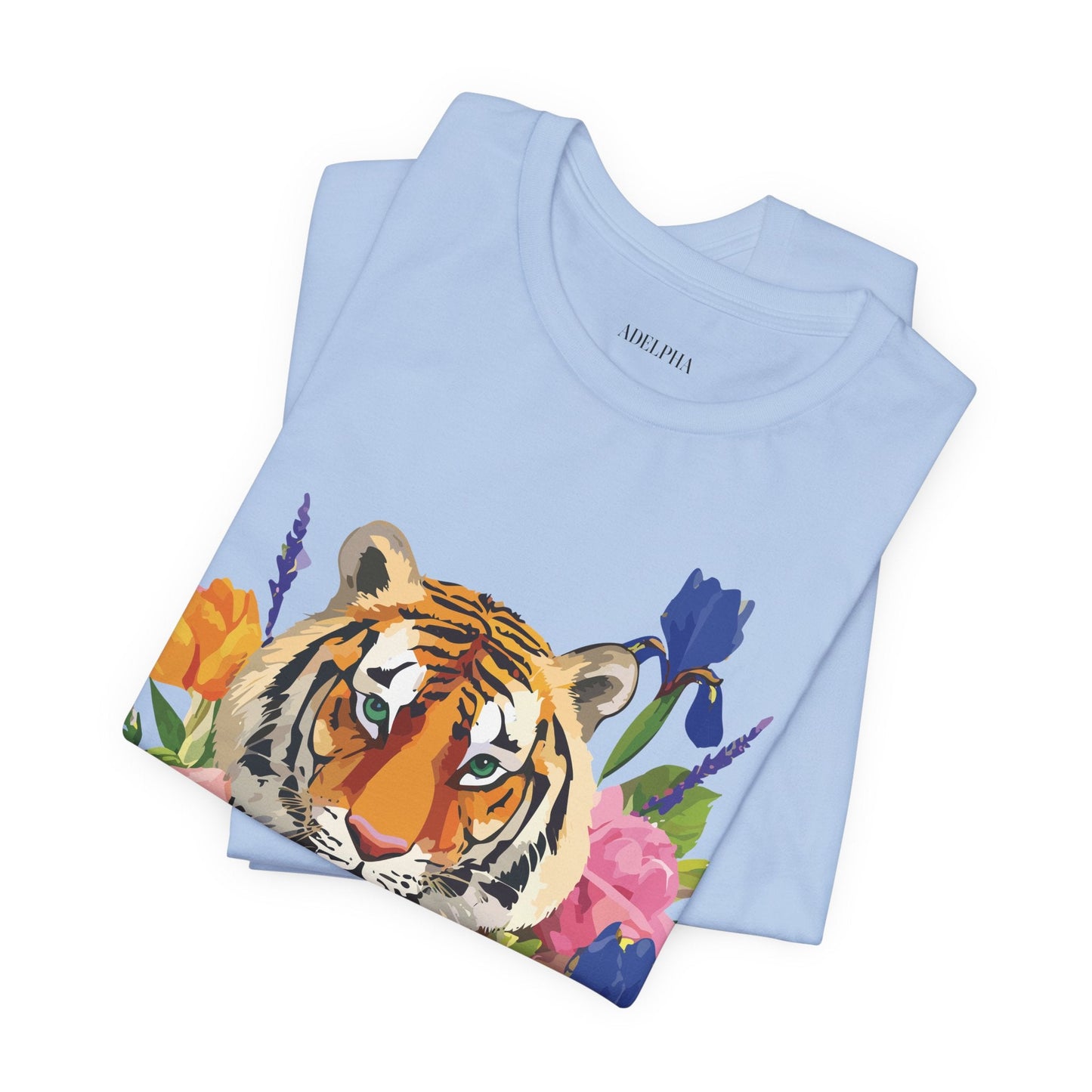 Tiger Graphic Unisex 100 Cotton Vintage Art with Animal Tee 8