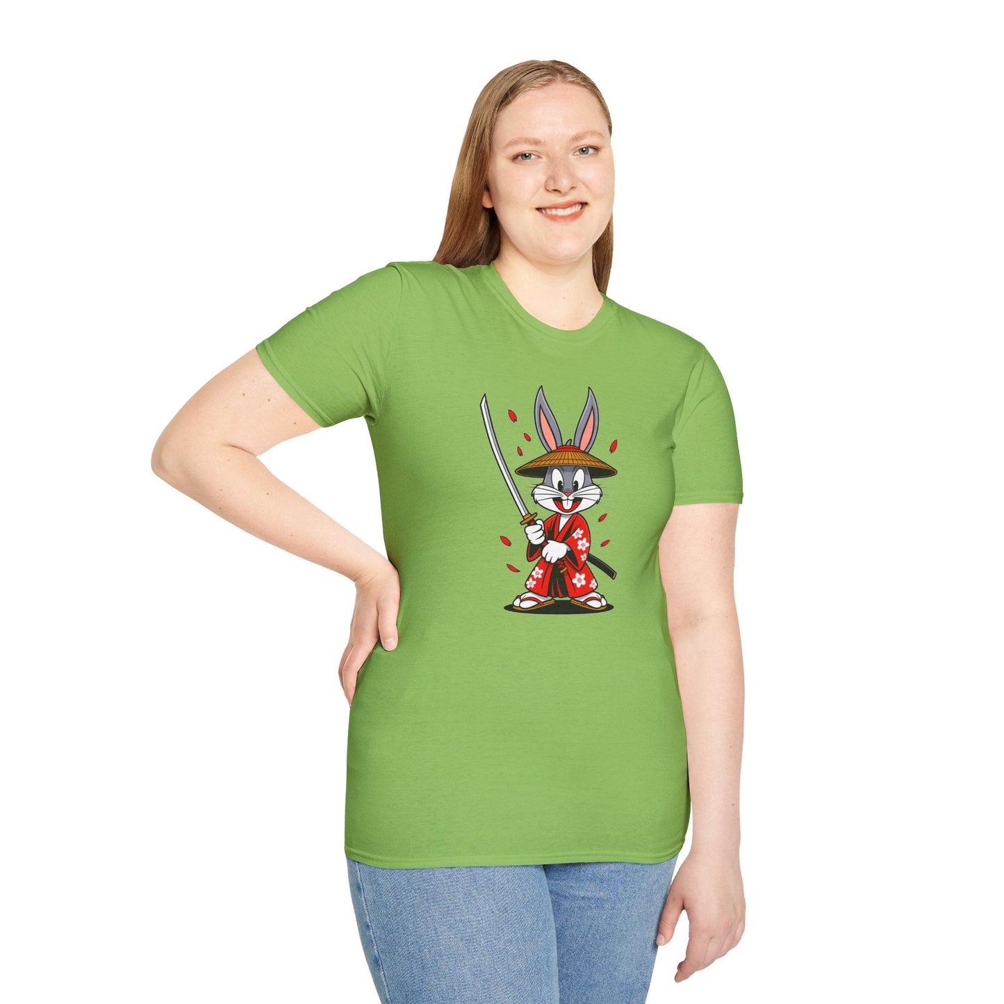 Cartoon Bunny Graphic Unisex Cotton Animal Animation Artwork Design Tee 33