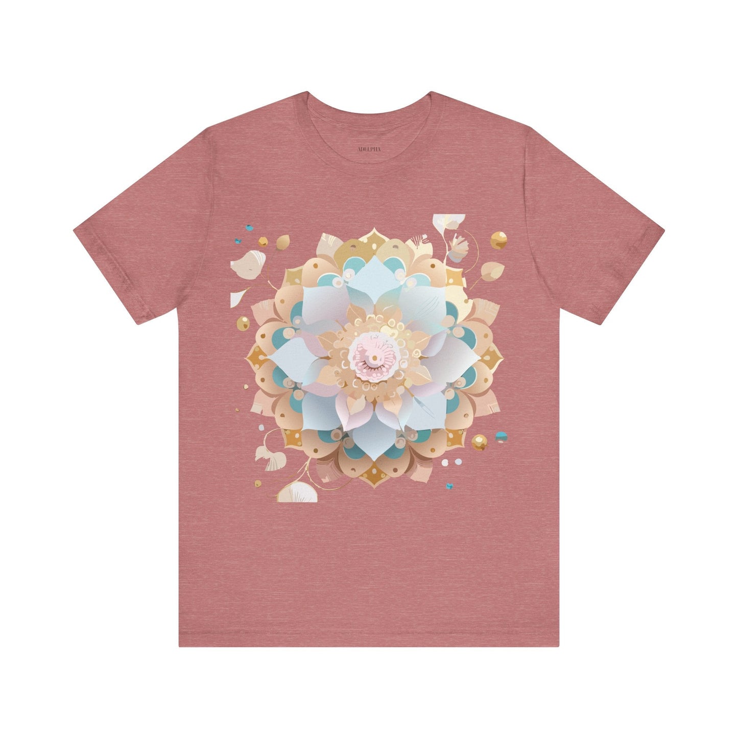 Mandala Graphic Unisex 100 Cotton Vintage Floral Artwork Tee 9