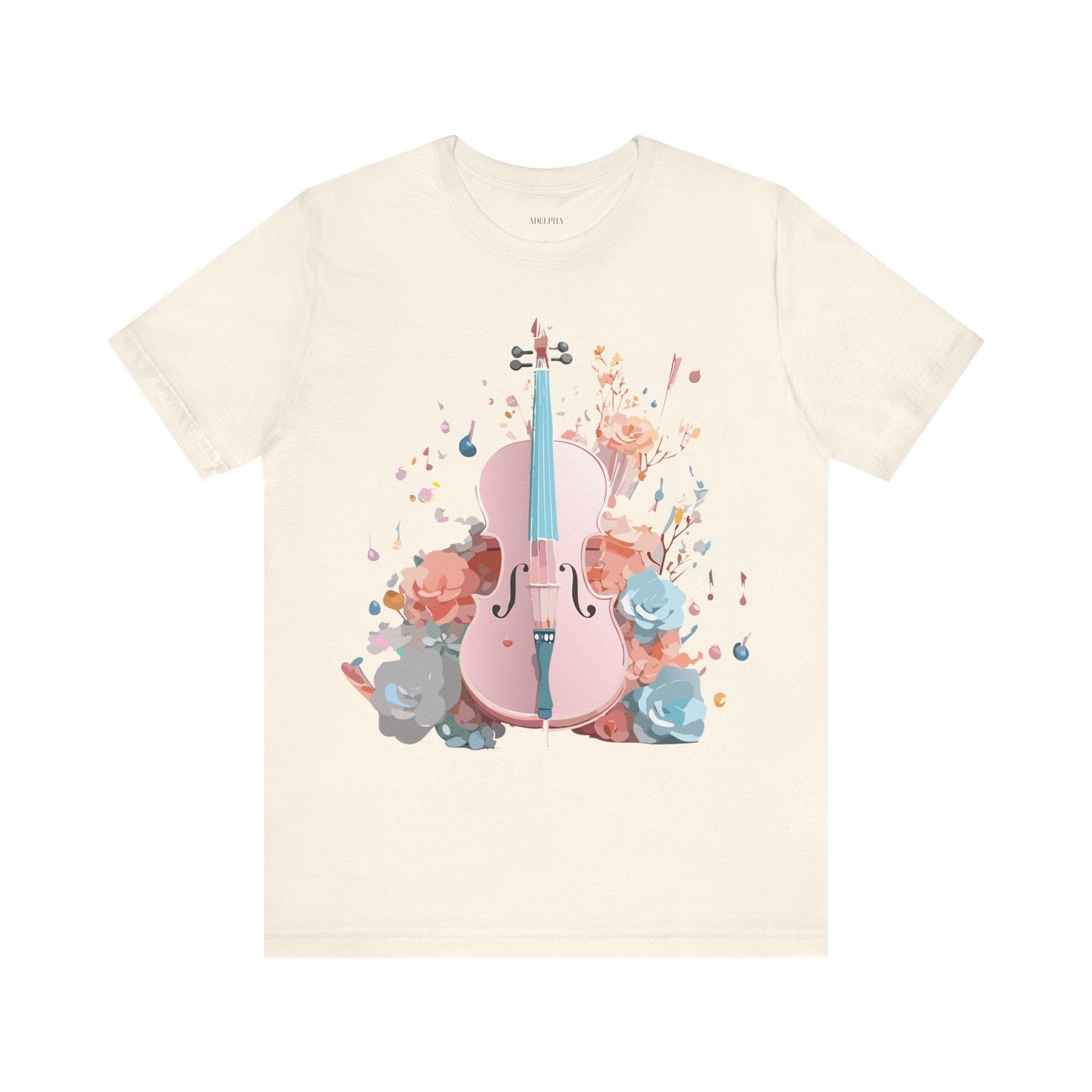 Music Graphic Unisex 100 Cotton Vintage Art with Musical Elements Tee 12