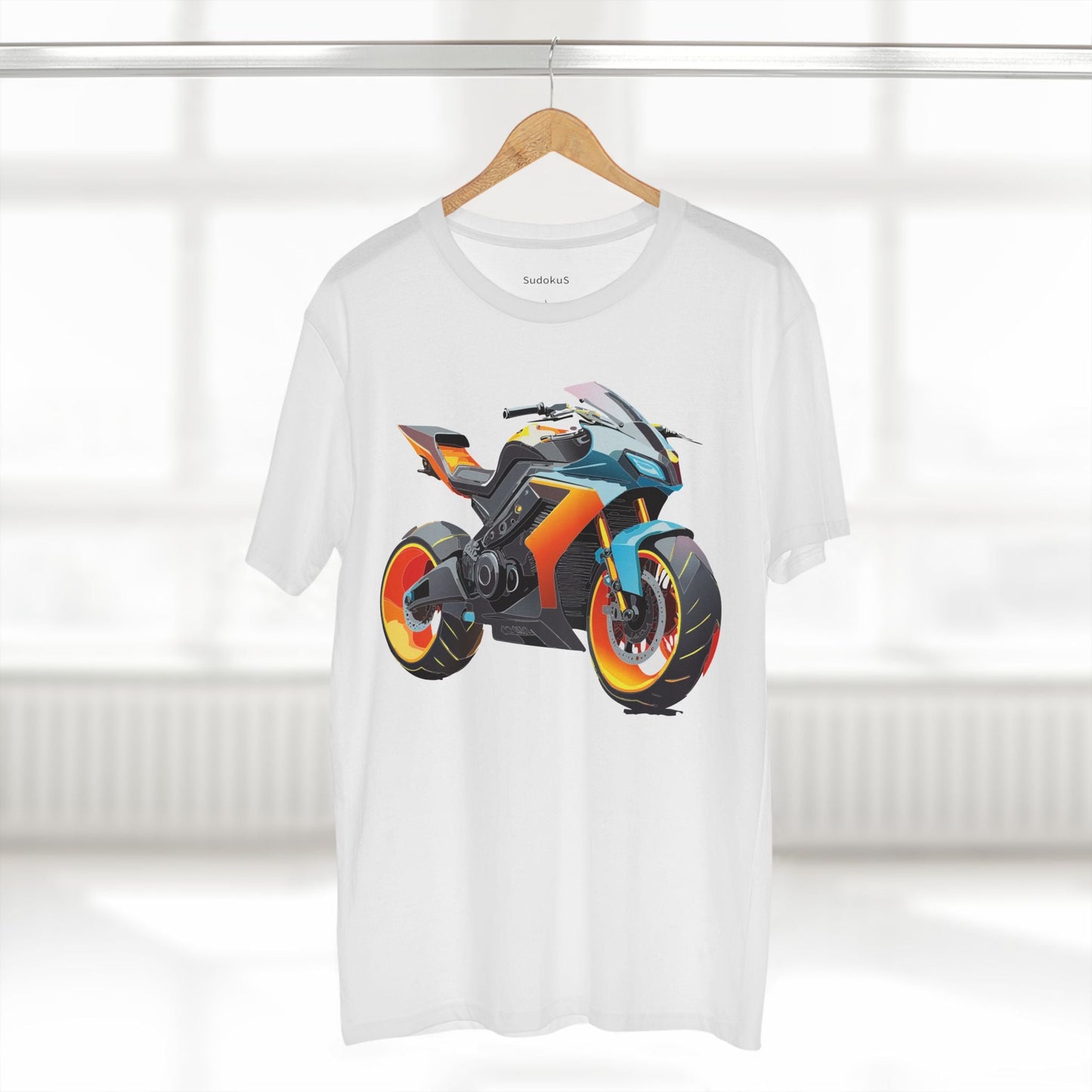 Moto Bike Graphic Unisex 100 Cotton Staple Tee 29