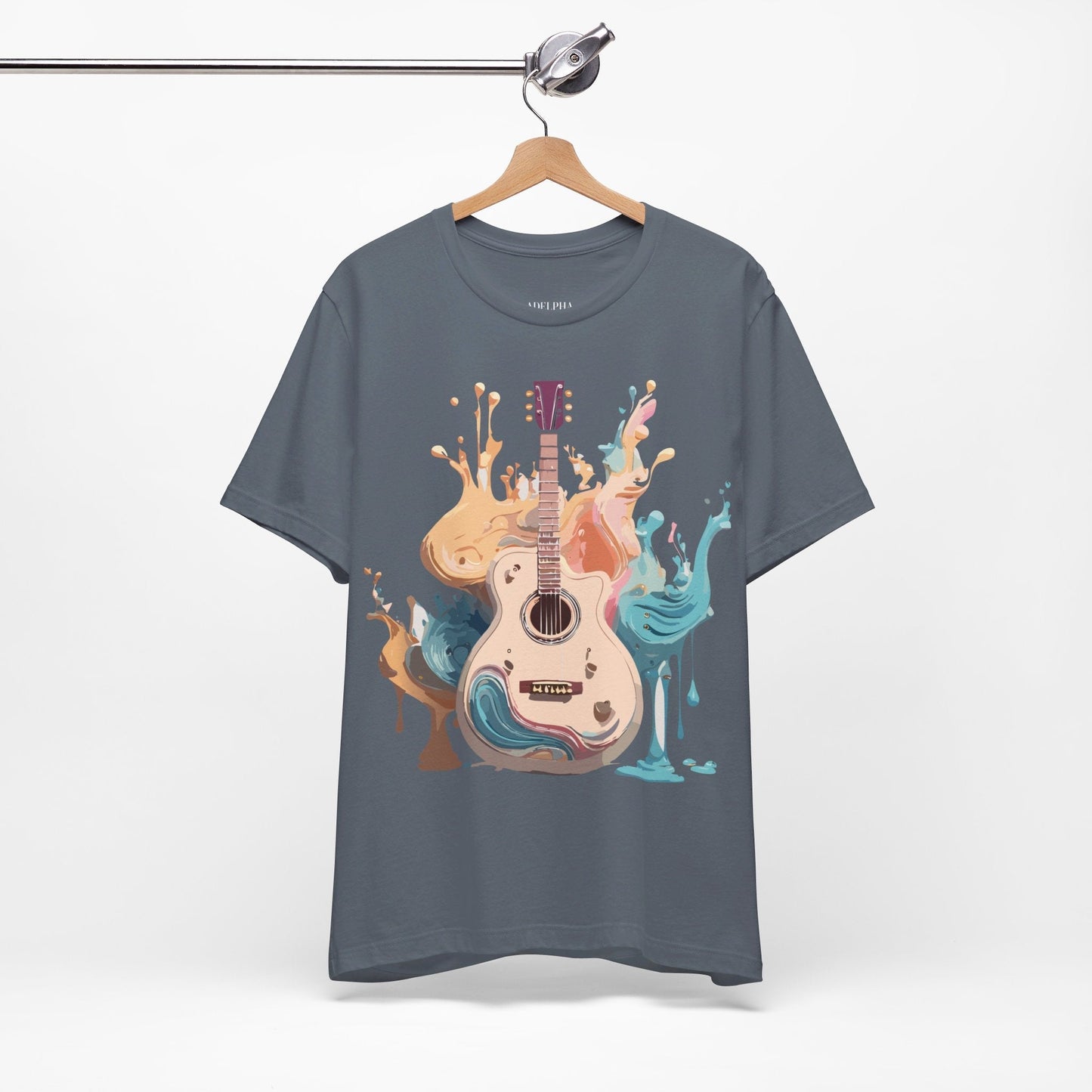 Music Graphic Unisex 100 Cotton Vintage Art with Musical Elements Tee 67