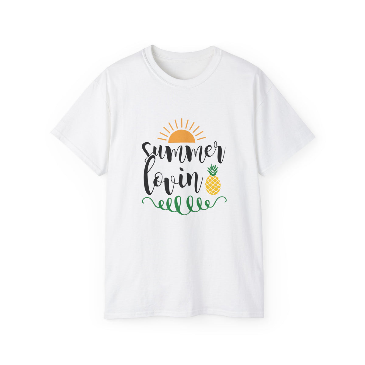 Summer Lovin sun and pineapple T-Shirt | beach vibes, tropical script