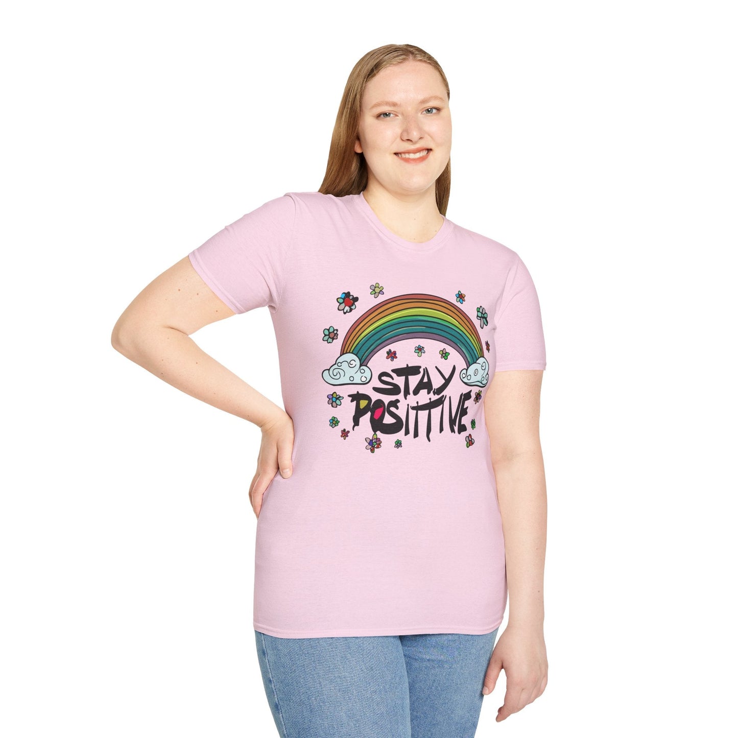 Positive Slogan T Shirt Unisex Softstyle Tee With Positive Words And Good Quotes Gildan 64000