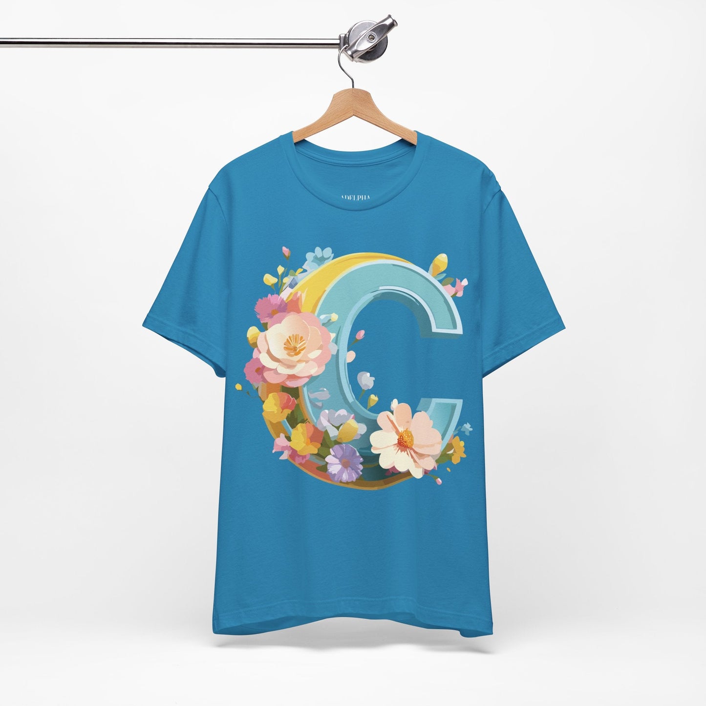 Adelpha Letter C Shirt Graphic Tee Unisex Short Sleeve Art Design Vintage Inspired Casual Wear