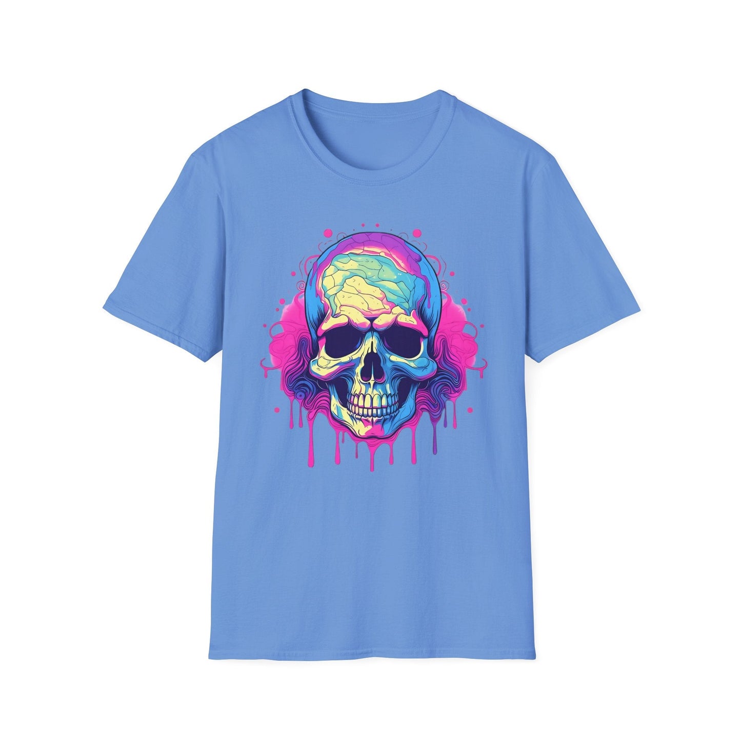 Skull Tee Shirt Unisex Skeleton Design Gildan Softstyle 64000 Ring Spun Cotton Tee