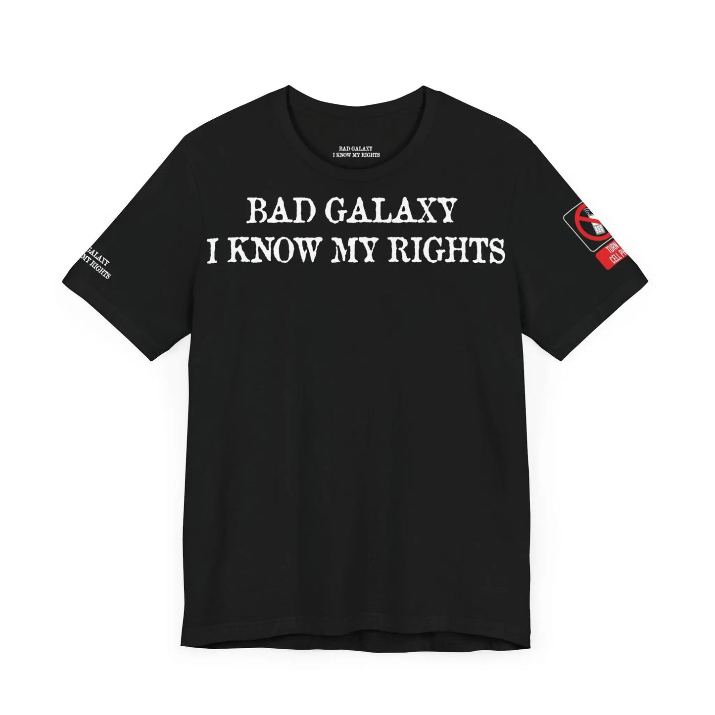 Red Stamp Tee Shirt 100 Percent Cotton From Bad Galaxy Eco Friendly Inks Made To Order In USA