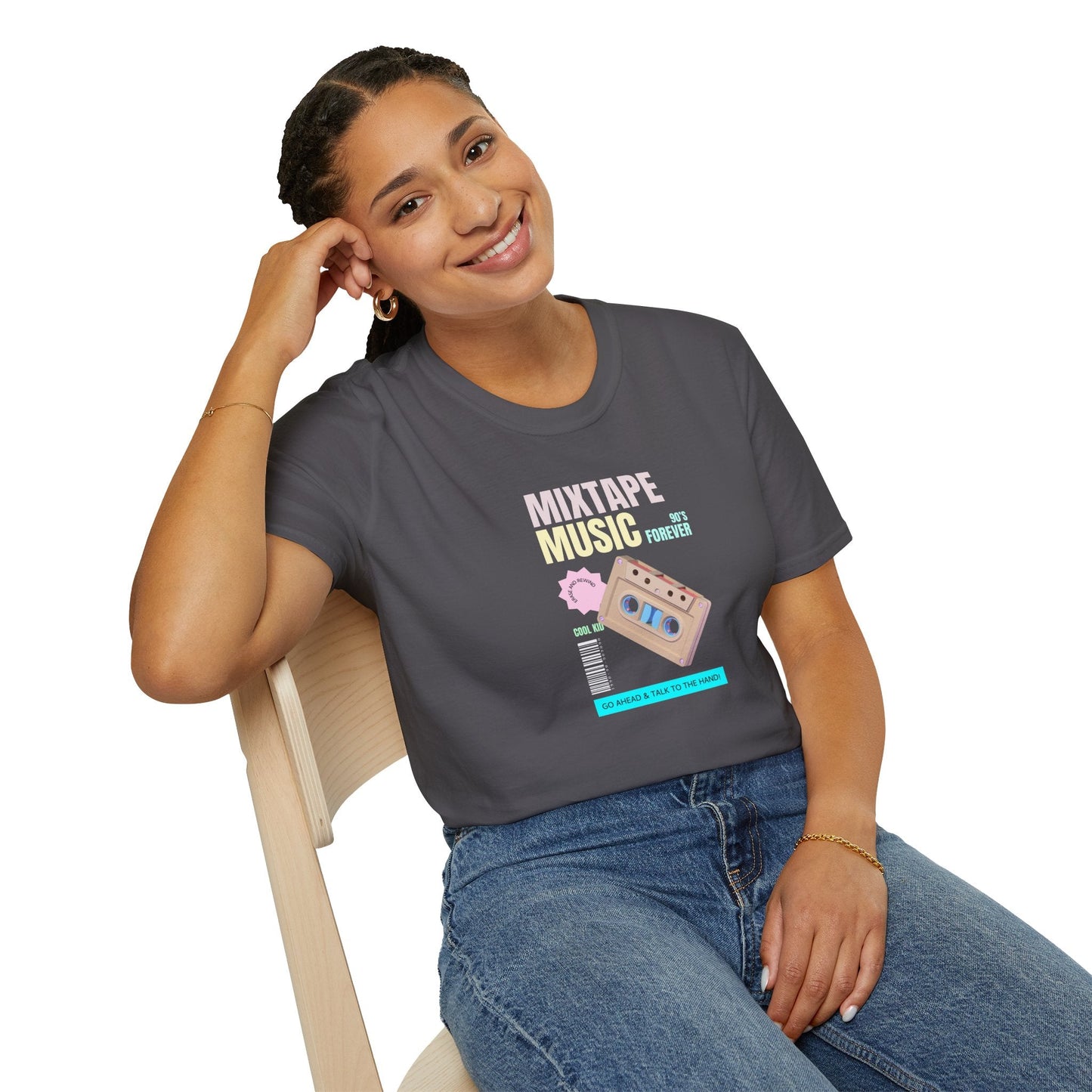 Mixtape Music T-Shirt Unisex Cotton Retro Cassette Graphic Tee