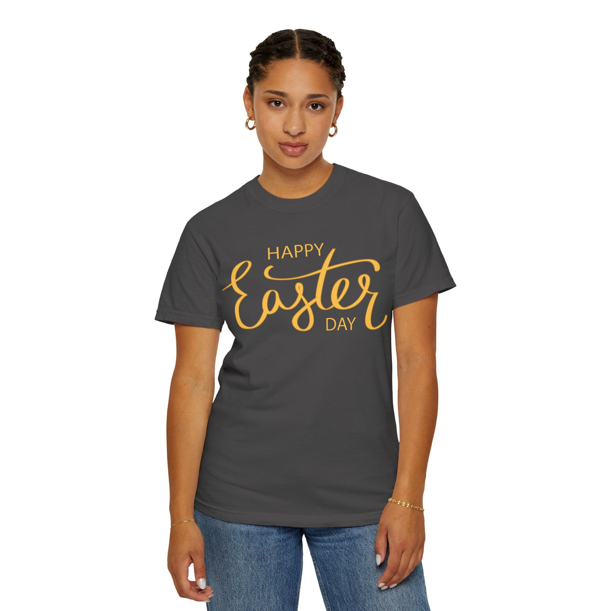 Happy Easter Day T-Shirt, Tee Shirt with Easter Signature, T Shirt with Easter Prints, Tee Shirt with Easter Design