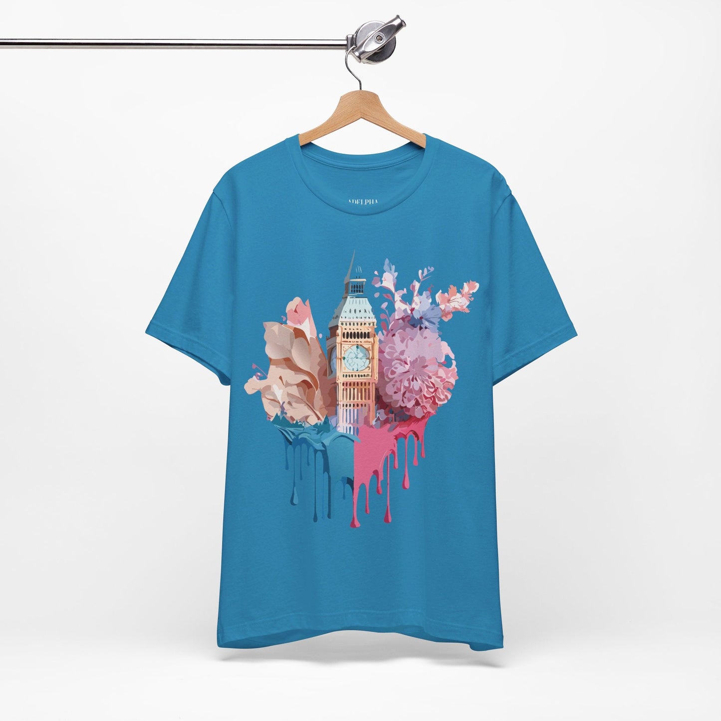 Adelpha Unisex London Tour Graphic Tee With Vintage Inspired Artwork Short Sleeve