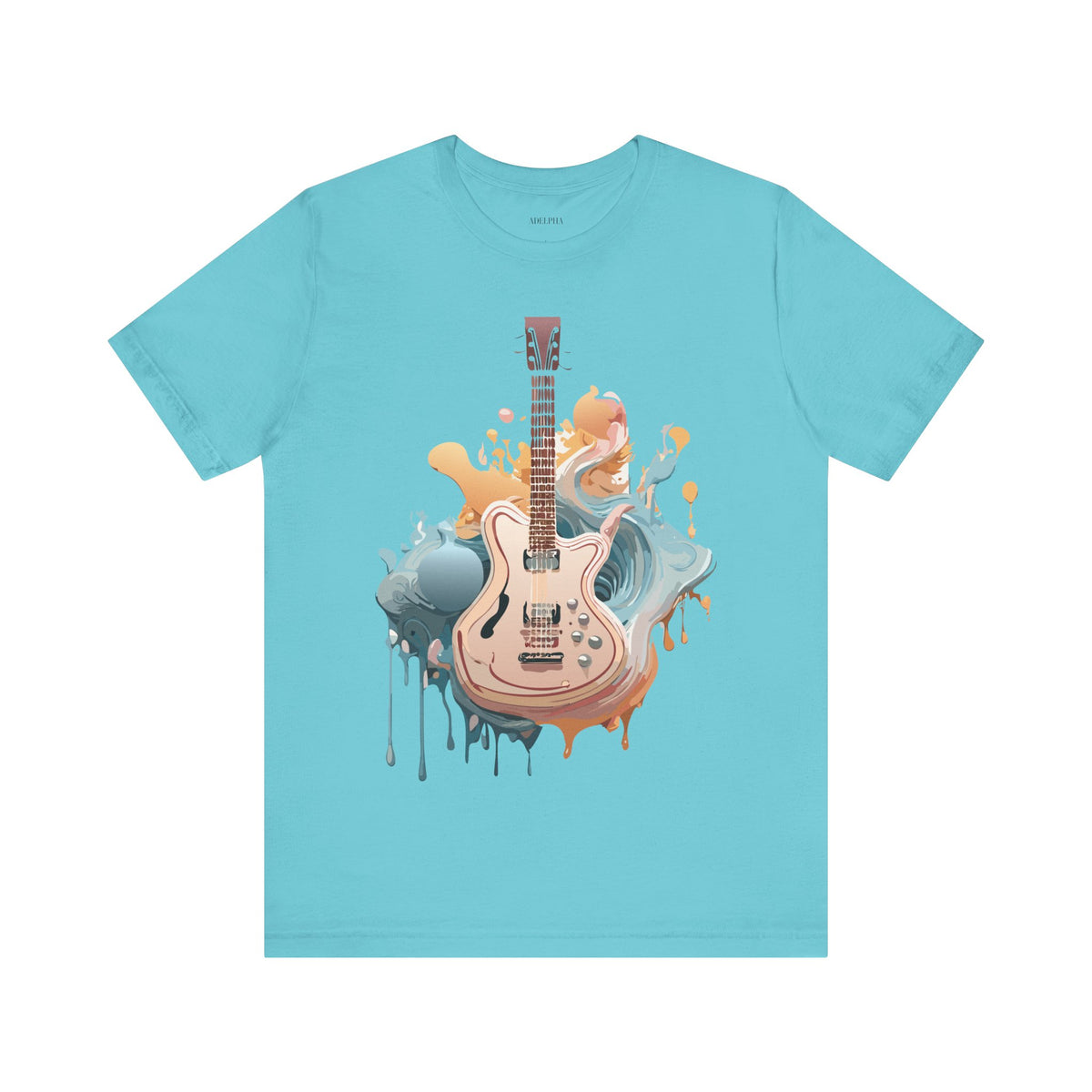 Music Graphic Unisex Cotton Bella+Canvas Tee with Art Design m148