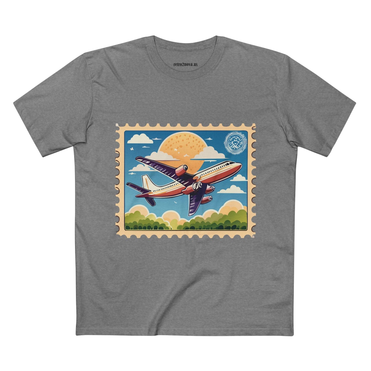 Postage Stamp Shirt Unisex Premium Cotton Tee PS13 Original Art Design Retro2Nova