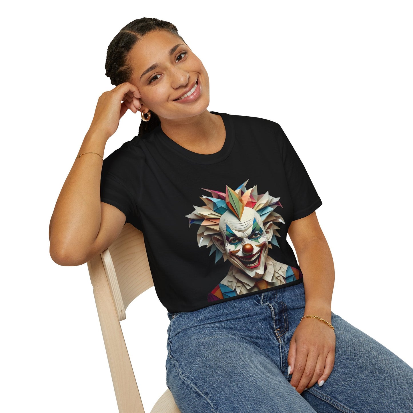 Clown Shirt Unisex Funny Circus Tee Gildan Softstyle 64000 Short Sleeve Cotton Tee