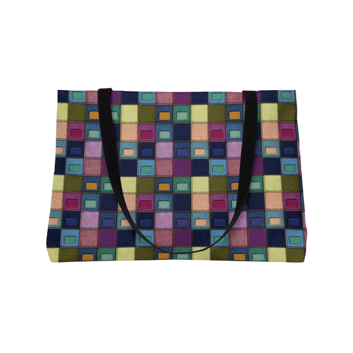 Denim Print Yoga Bag High-Quality 100% Spun Polyester 24x13 Canvas Gym Bag 26