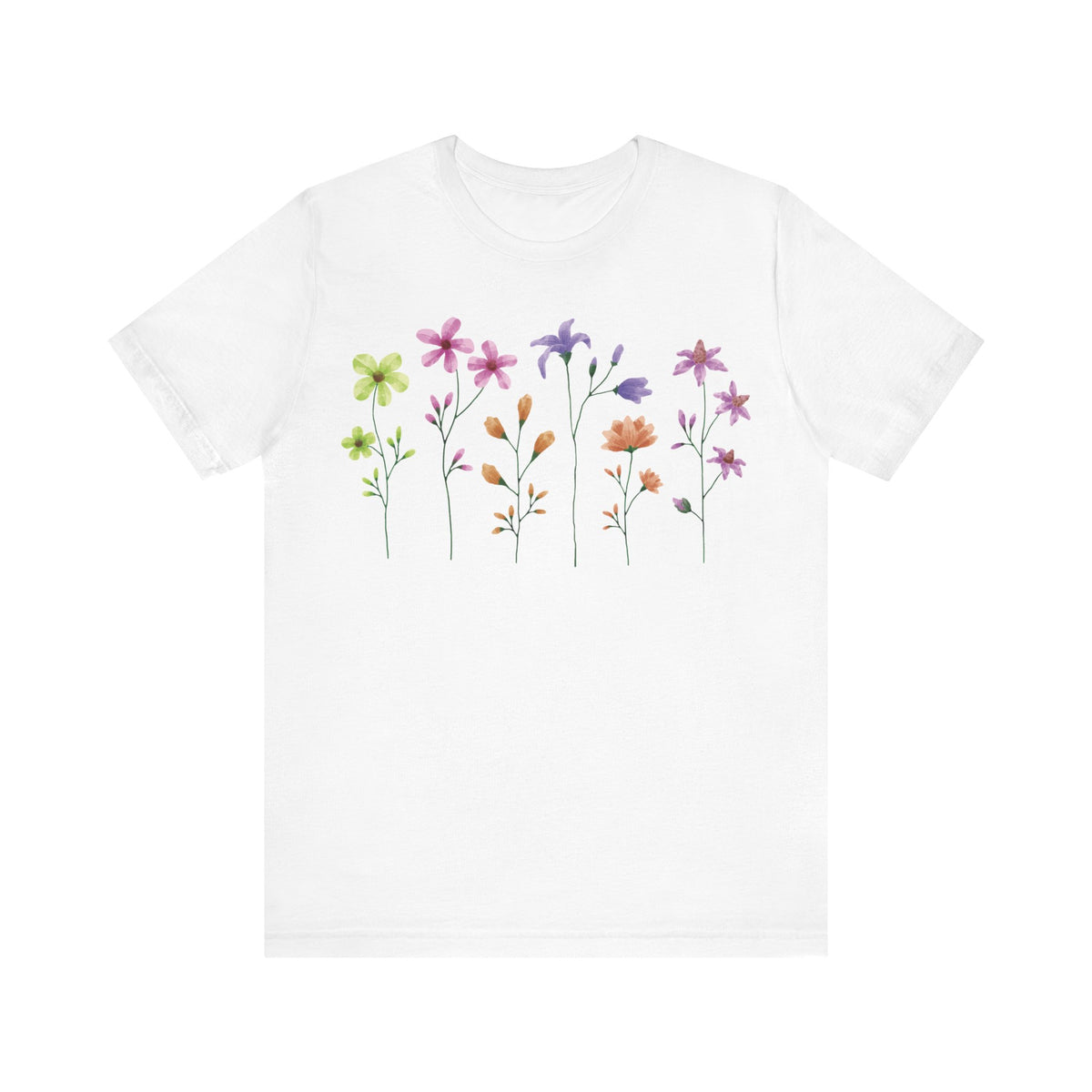 Floral Graphic Tee Shirt - Bella+Canvas Unisex 100 Cotton 54