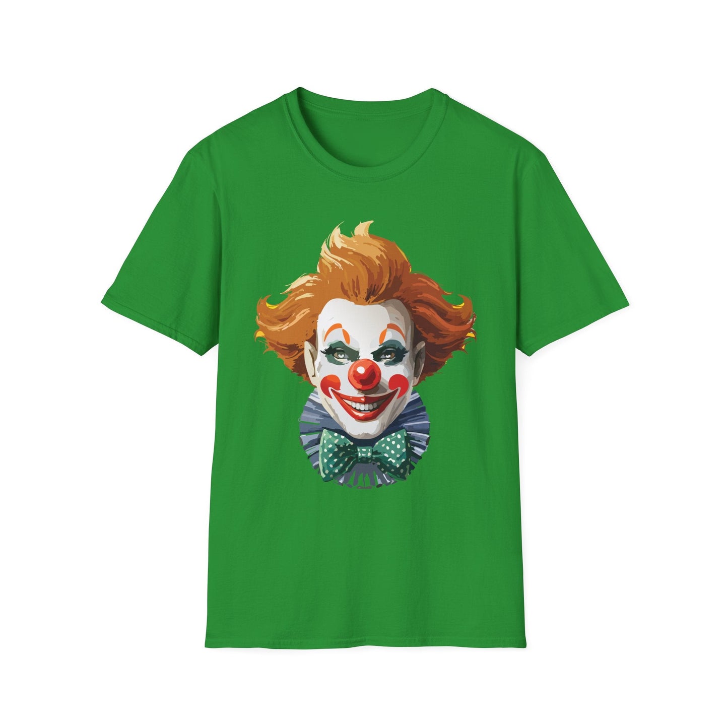 Clown Theme T Shirt Funny Man Circus Scary Man Unisex Gildan Softstyle Graphic Tee Everyday Wear