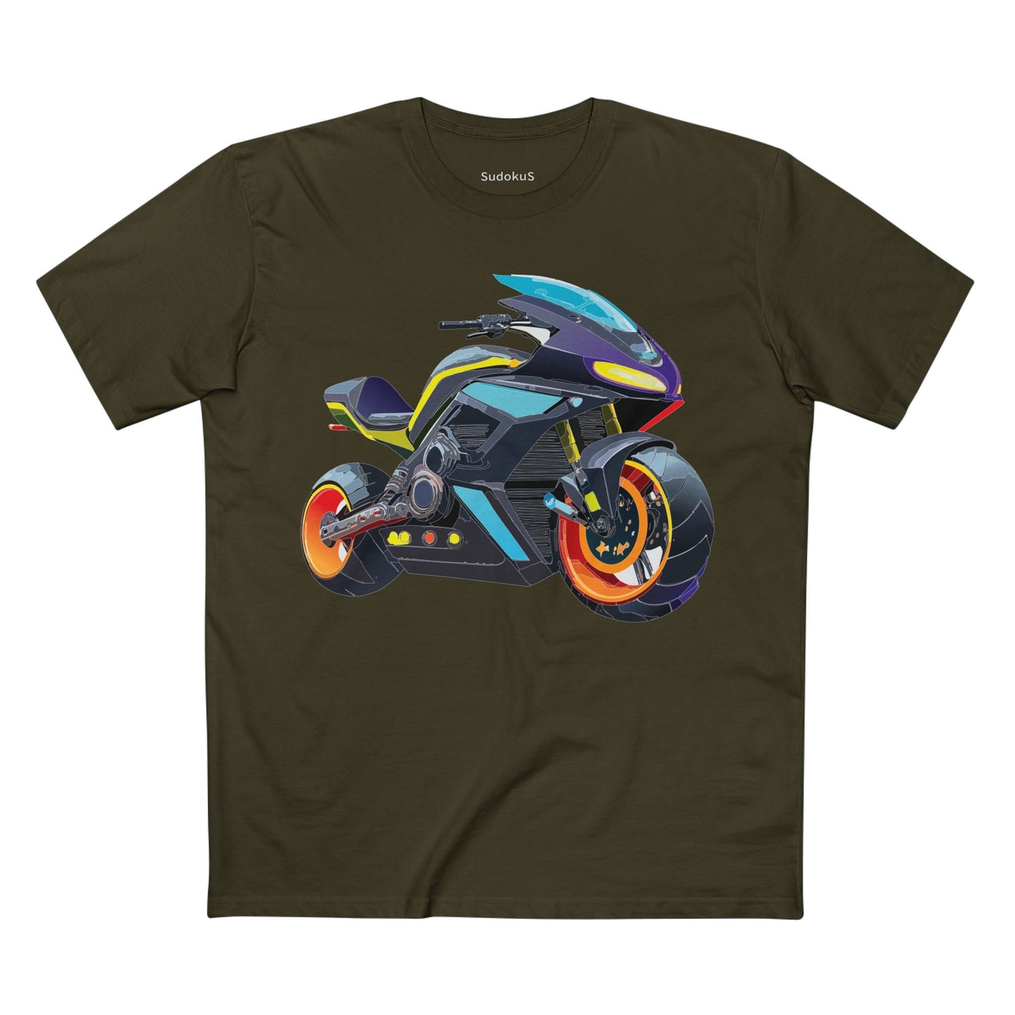 Moto Bike Graphic Unisex 100 Cotton Staple Tee 27