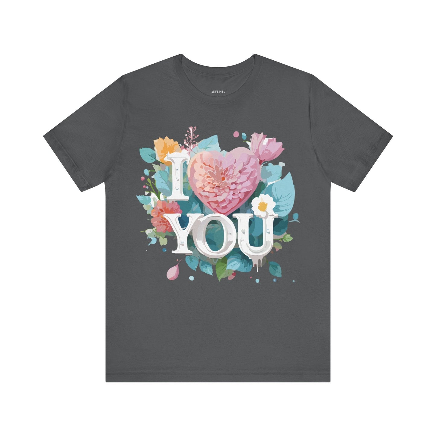 Valentine Day Graphic Unisex 100 Cotton Vintage Artwork with Love and Flower Design Tee 9