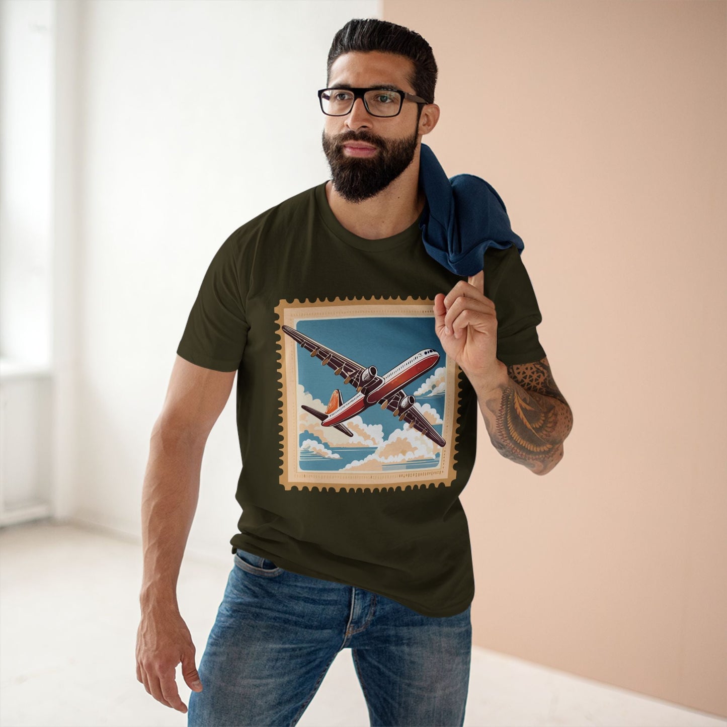 Postage Stamp Shirt Unisex Premium Cotton Tee With Original Art Design From Retro2Nova PS38