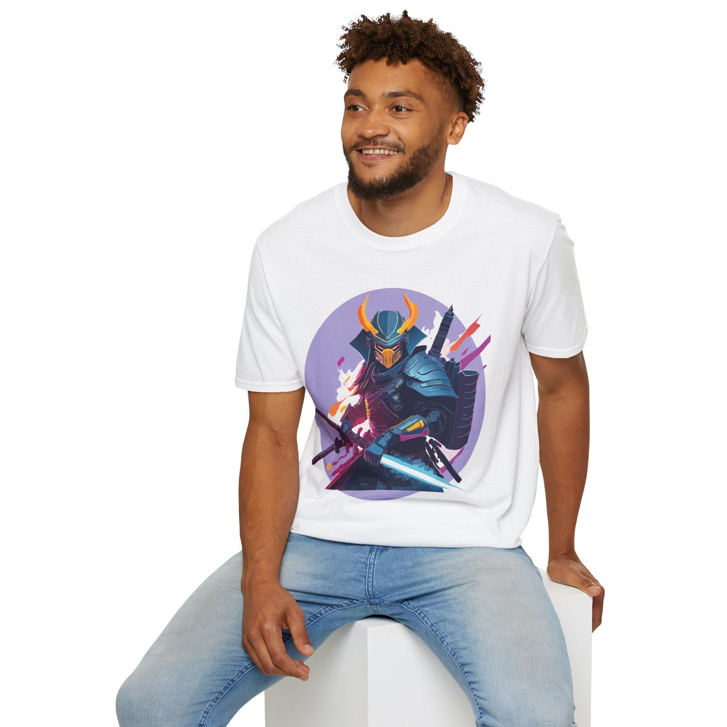 Samurai Shirt Unisex Softstyle Tee 100 Percent Ring Spun Cotton Comfortable Everyday Wear