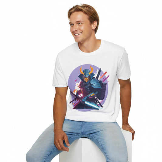 Samurai Shirt Unisex Softstyle Tee 100 Percent Ring Spun Cotton Comfortable Everyday Wear