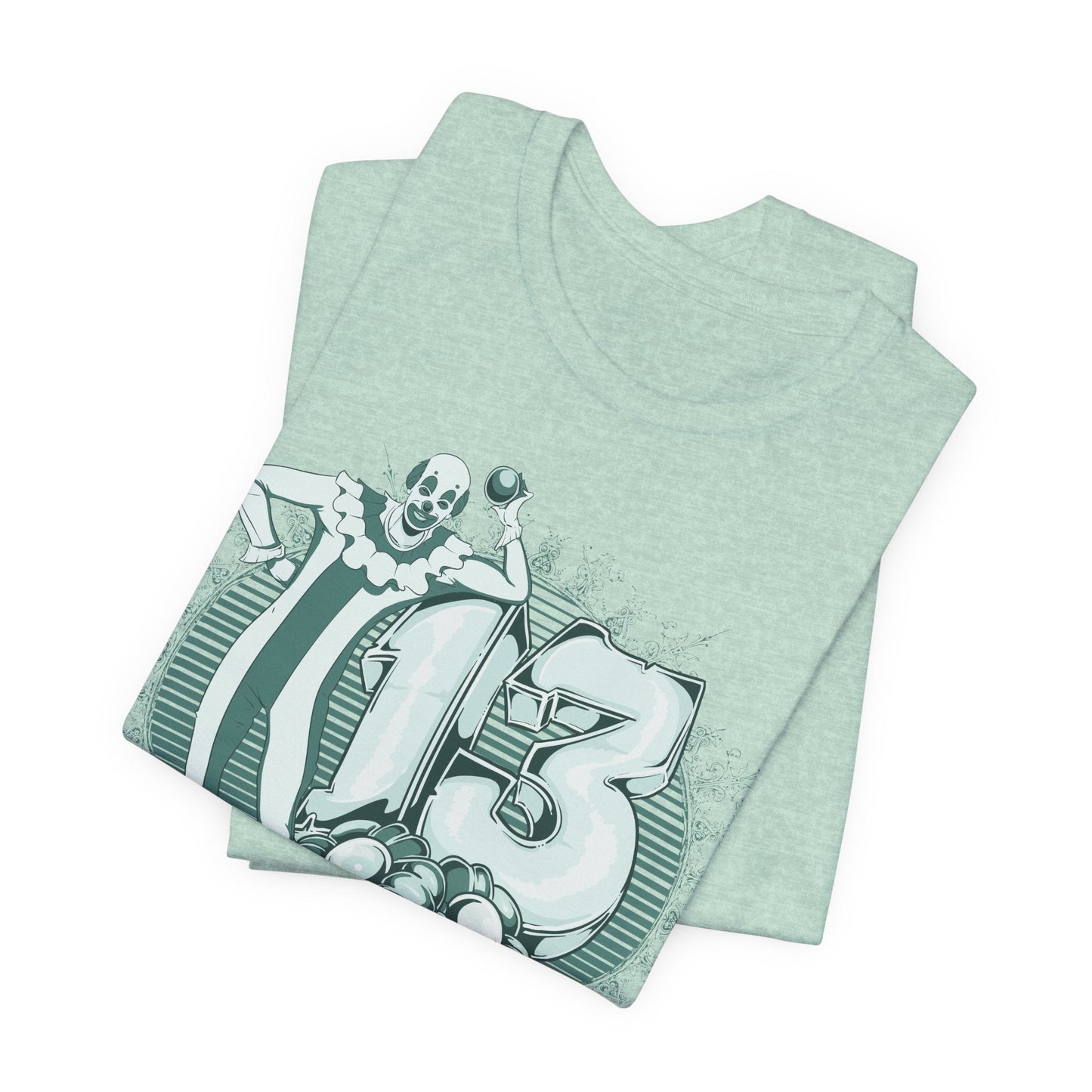 Vintage Clown Graphic Illustration Unisex Cotton T-Shirt Art-39