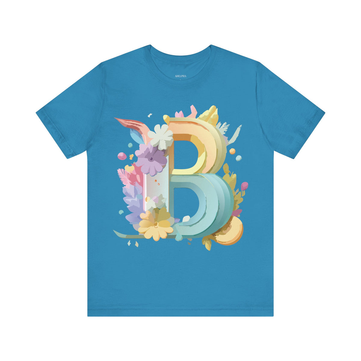 Letter B Graphic Unisex Cotton Bella+Canvas Tee with Art Letter Design