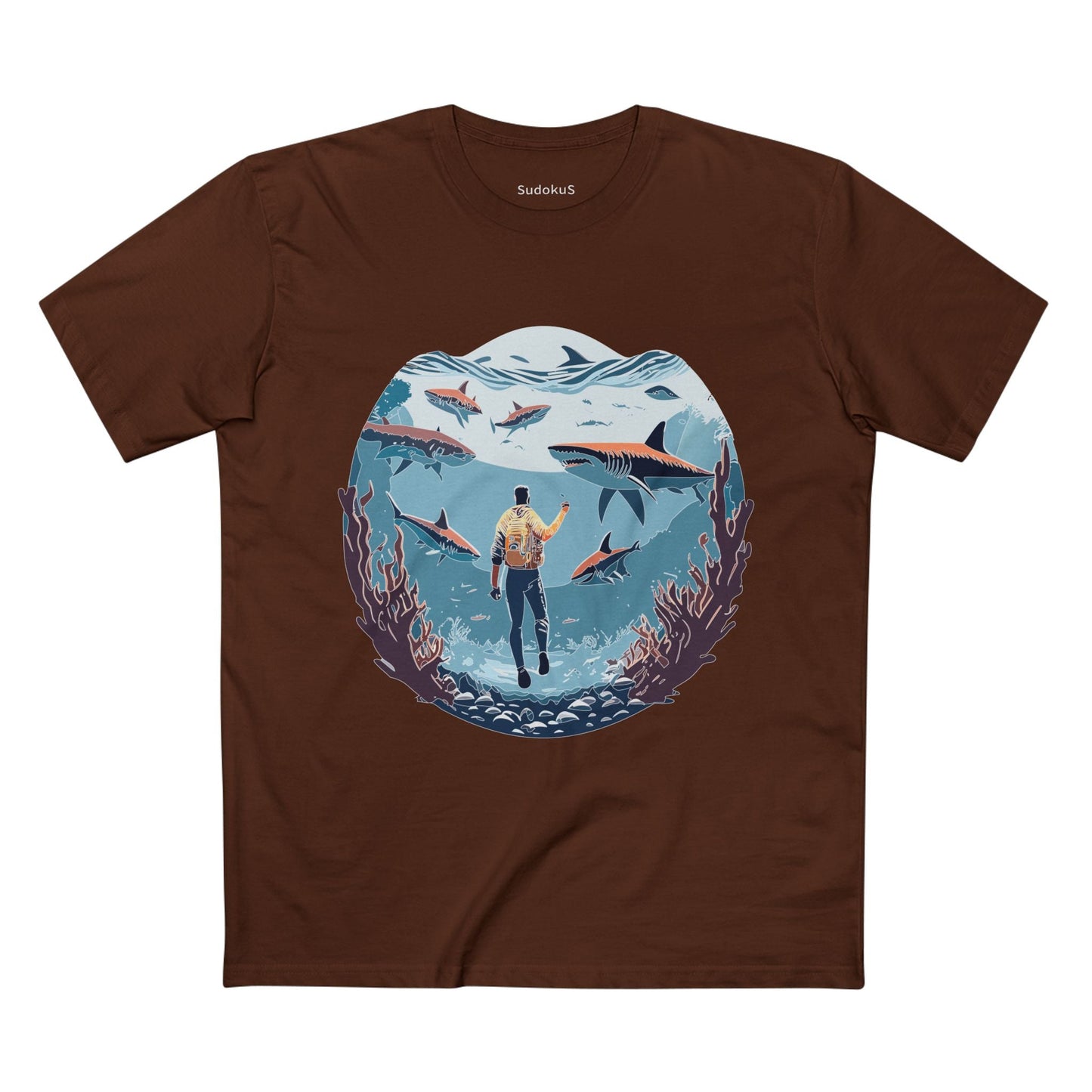 Ocean Coast Graphic Unisex 100 Cotton Staple Tee 4